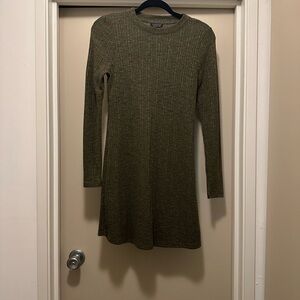 Olive Green Knit Dress